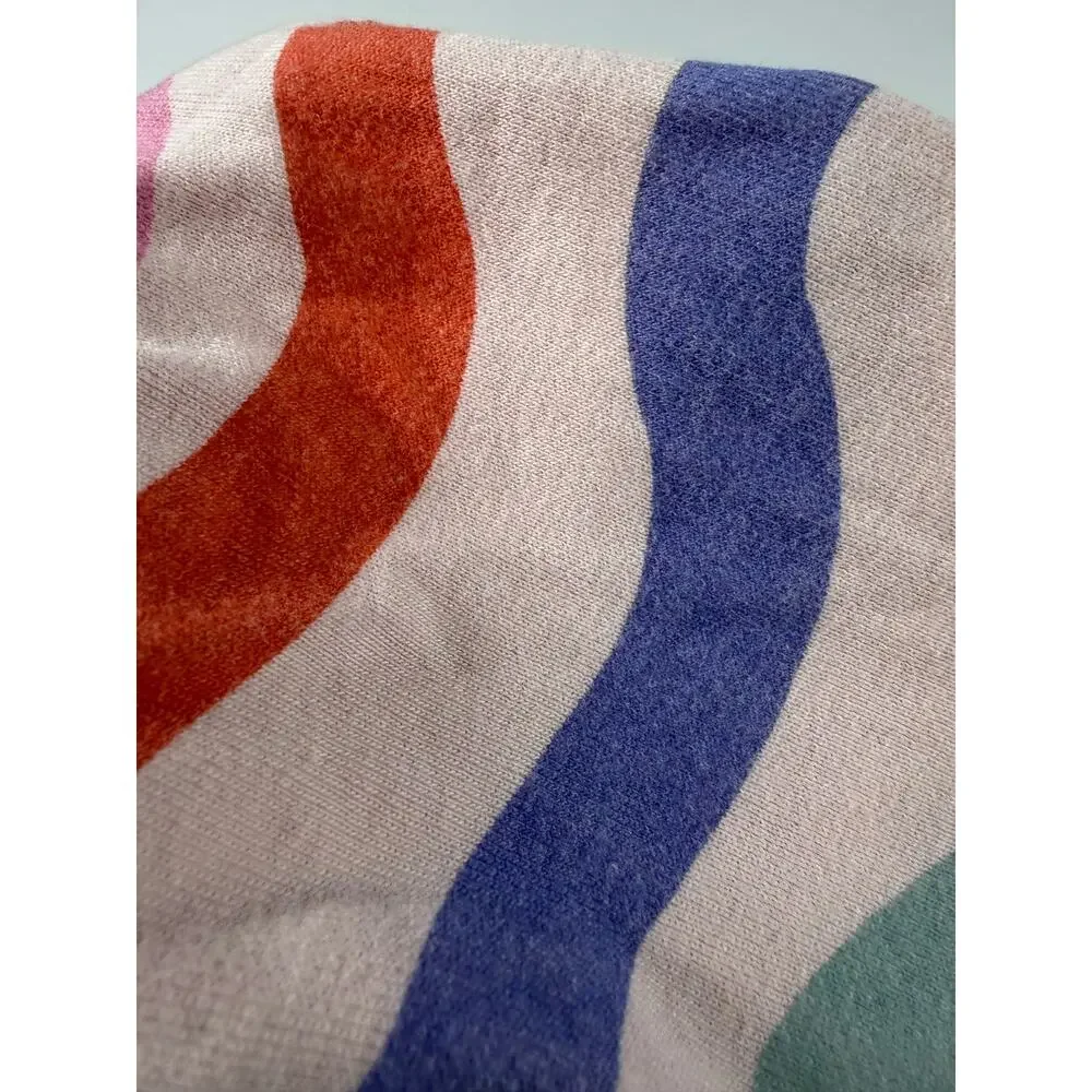Hanna Andersson Organic Cotton Bunny Pajama Set Pink Rainbow Striped size 2